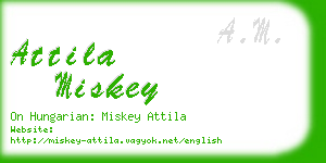 attila miskey business card